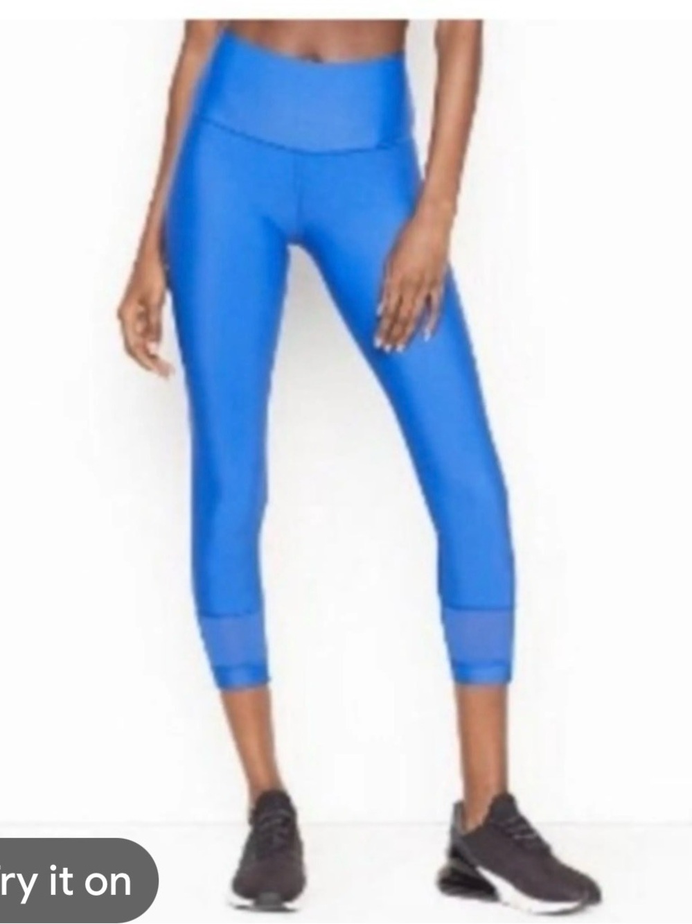 🐠 Victoria's Secret Bright Blue High-Waist Capri Leggings